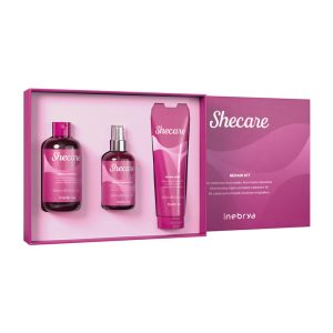 (bajas temporales) INEBRYA SHECARE PACK CHAMPÚ + MASCARILLA + SPRAY
